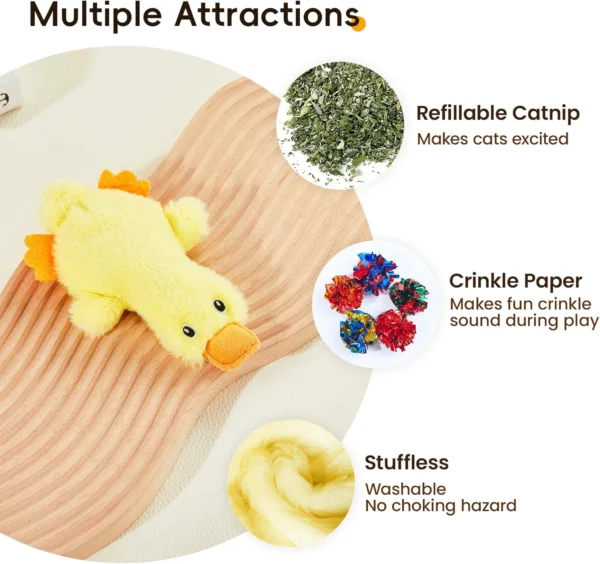 Catnip Crinkle Kicker Toys – (6.5") - Image 2