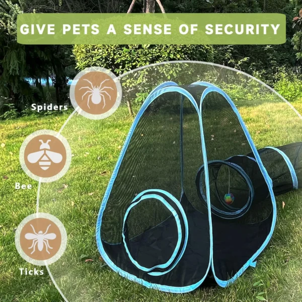 Collapsible Outdoor Cat Tunnel & Tent Playpen - Image 4