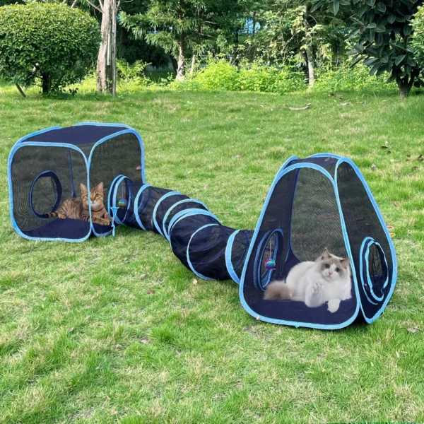 Collapsible Outdoor Cat Tunnel & Tent Playpen